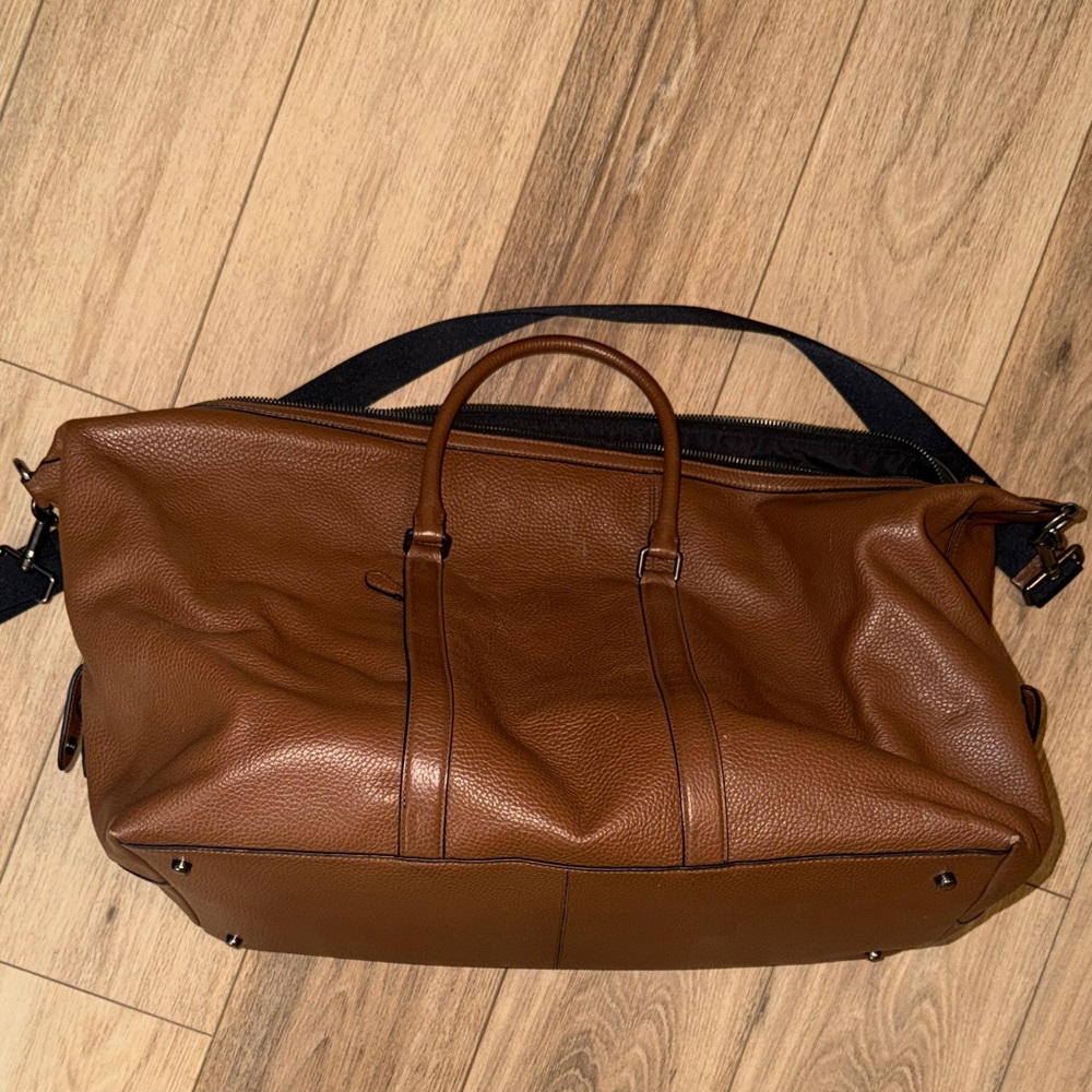Coach Tan Leather oversized Duffel Bag excellent condition - Picture 4 of 5